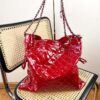 Chanel Hobo Bag Patent Leather Red