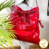 Chanel Hobo Bag Patent Leather Red